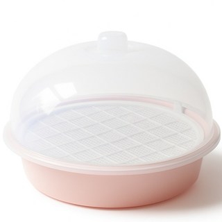 리앤리 국내산 전자레인지용 만능 스팀 찜기, 1개, 러브핑크