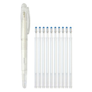 아이롱펜 세트 열펜 다리미펜, 1개, 화이트(펜 1개 + 리필10개)
