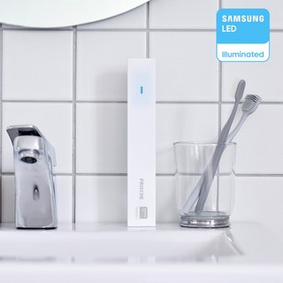 프리쉐 삼성전자 UV-C LED 휴대용 칫솔살균기 팬 살균 건조, ATS-800, 화이트