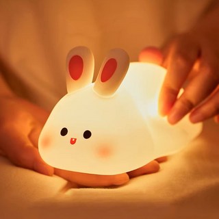 귀여운 토끼 실리콘 무드등 수유등 취침등 미니 조명 타이머