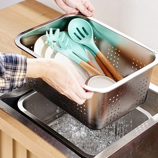 리빙앤굿즈 스텐 물빠짐 설거지통, 1개