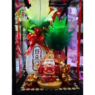 限量 彩頭鳳梨 菜頭鳳梨 開幕送禮 開工送禮 競選總部 祝賀禮 點頭財神組 過年送禮, 大點頭財神, 1個