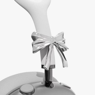 에어팟 맥스 케이스 커버 y2k 커스텀 실버 러브 헤드폰 장식 부착 핸드 빔 액세서리, 1개, 23 Silver bow