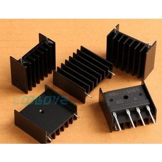 小白的生活工場 功放扁橋散熱器 整流器專用散熱片 32*17*30 2針間距28mm, 1個