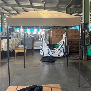 如是軒 2mX2m 炊事帳 客廳帳 快速帳, 香檳色(銀膠), 香檳色(銀膠)