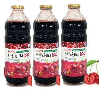 프리미엄타트체리100 1000ml x3병 NFC착즙 타트체리즙(터키산)100%, 1L