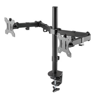 Anyport Elmount 3 級鉸接式雙顯示器臂 APL-C024, 黑色的, 1個