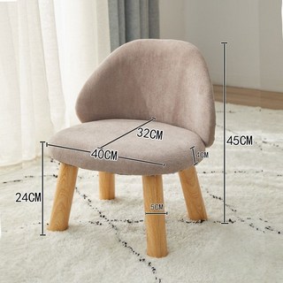 椅凳 板凳 換鞋凳 凳子 小凳子 木頭椅 椅子 實木凳子 布藝全實木靠背小凳子家用經濟型創意客廳簡約小矮凳, 淺灰色-承重300斤-凳套不可拆洗, 1個