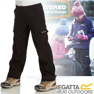英國 REGATTA 兒童保暖內刷毛防風長褲，防潑水透氣軟殼登山褲，男女童款RKJ018