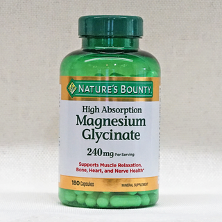 Nature's Bounty 鎂甘胺酸 240mg 高吸收 180粒, 180個