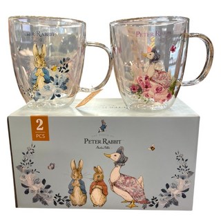小老闆萬國商舖 PETER RABBIT雙層玻璃杯組 可愛現貨 居家擺飾 園藝 文青, 1個
