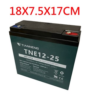 天能 ebike battery 12V25 25Ah 鉛酸電池 電動機車自行車 貨到付款附螺絲, 1個, 12V25AH