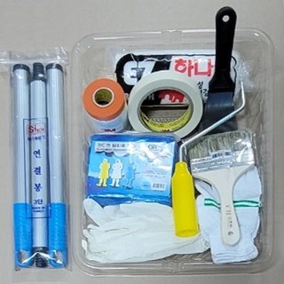 페인트 세트상품 10품목 셀프페인트칠 도구, 4. 7인치 겸용롤러 세트, 1개