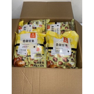 爭鮮香甜甘栗，免剝殼即食，口感鬆軟香甜，獨立包裝方便攜帶, 300g, 8個