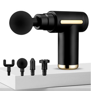 유니콘 액정 미니 무선 전동 마사지 건, 검은색, BX-720