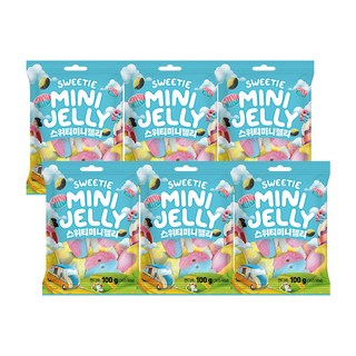 스위티미니 젤리 스웨디시젤리 팝핀캔디, 6개, 100g