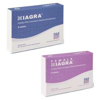 Xiagra 시아그라 여성 보조제 4알 + 남성 에너지 서플리먼트 4알 세트, 2개, 4정