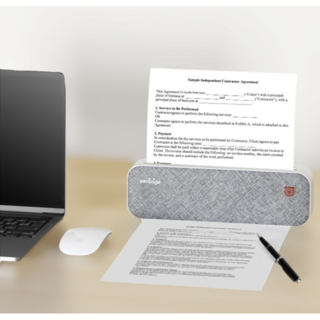 [당일출고] 페리페이지 휴대용프린터A4 블루투스 무선 라벨프린터 수험생선물 포토프린터, A40/본체+ 롤용지1롤[내장]