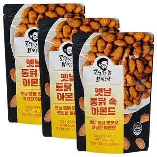 고독한미식가 통닭 속 아몬드 100g 견과류 치킨맛, 3개