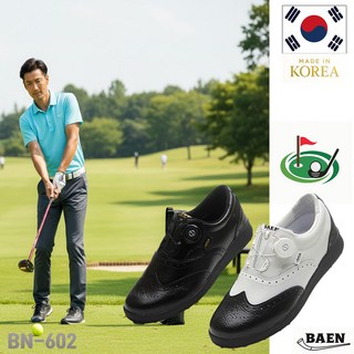 [공육일오] 명품 골프화 파크골프화 BAEN-602 밴 602 BN-602 소가죽 남성 골프화 여성 골프화 캐디화 필드화 MADE IN KOREA