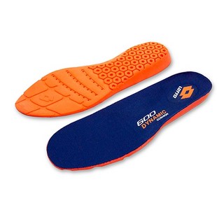 LOTTO 極厚獨立筒緩震鞋墊 吸濕防臭 足弓支撐 杯型穩固設計 藍 男鞋墊, 1個, M(25-25.5)