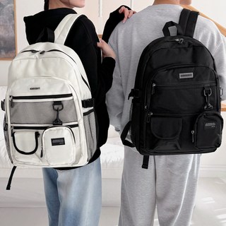 자체제작 어센틱 경량 백팩 방수 대용량 학생 책가방 포켓키링 세트