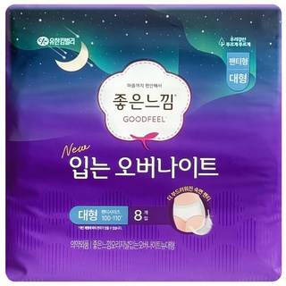 좋은느낌 입는 오버나이트, 대형, 8개입, 2개