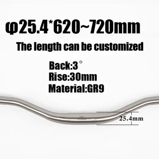 TiTo 티타늄 자전거 핸들 바 제비 모양의 산악 MTB 라이저 부품 31.8580-720mm, 07 254