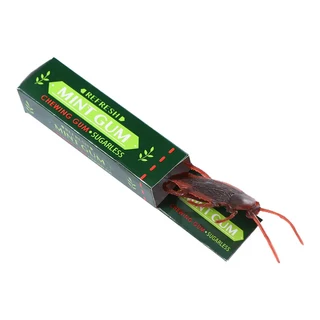 올스토어 장난꾸러기 장난감 만우절 날 시뮬레이션 가짜 씹는 껌 충격적인 바퀴벌레 당김 머리 어린이를 위, 01 Green