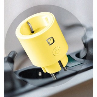 델플러스 스마트플러그 16A 3520W 휴대폰 원격제어 콘센트 AI 스위치 타이머 전력량측정 구글홈 스마트싱스 연동, 옐로우1+1, 2개, 8.3cm