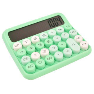 프라홈 레트로 대형 기계식 빅버튼 전자 계산기 청축 키캡, 키보드 키캡 타입 파스텔 민트
