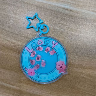 可愛卡通搖搖樂鑰匙扣 蠟筆小新 Hello Kitty 灌籃高手 卡皮巴拉 Loopy 初音未來 壓克力包包掛件, 藍色小海貍, 1個