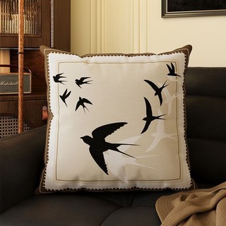 復古輕奢綠色抱枕美式復古抱枕中古風美拉德沙發靠背墊牀頭軟靠枕, 1件, 616