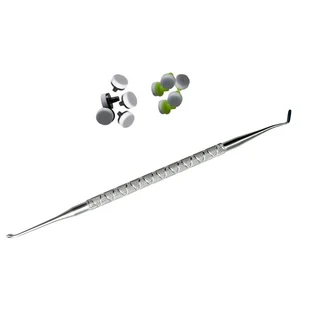 게으른 유물 아름다운 치아 베니어 폼 몰딩 도구 오리지널 핸들 심플한 헤드, 02 silvery, 01 빠른