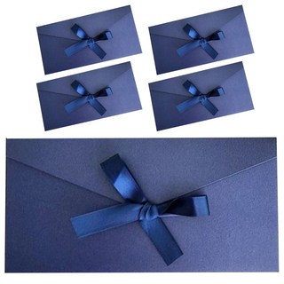 토잉리빙 고급 리본 봉투 카드봉투 용돈봉투 5P, 5개, 네이비