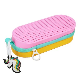 뮤페즈 실리콘 수경케이스 수경가방 수영용품 수영파우치, 핑크민트옐로우, 1개