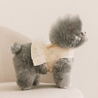 펫츠랜드 강아지 슈슈 하네스, 밀크베이지, 1개