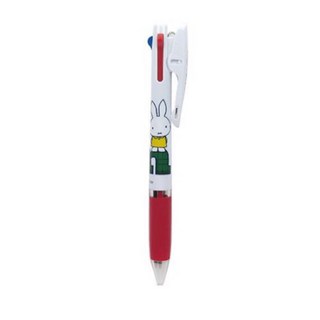 Miffy 米飛兔 日本製 正版授權 溜溜筆 三色筆 3色筆 原子筆 0.5mm, 1個, 紅款