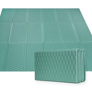 이지하우스 야외용 매트 3단 엠보싱 접이식 캠핑 나드리 장박 차박 양면매트, 그린