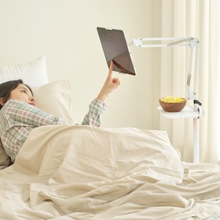 나코요트 스탠드형 핸드폰 아이패드 태블릿 거치대, NY-01 12.9인치+맥세이프 헤드+미니선반(블랙)