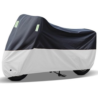 노스바이크 방수 바이크 풀커버, 블랙 + 실버