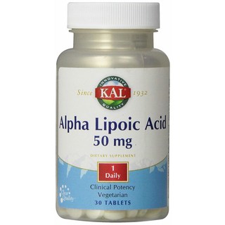 KAL Alpha硫辛酸錠 50mg, 30顆, 1罐