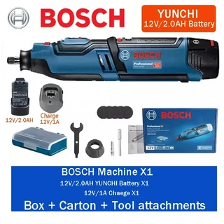 Bosch GRO 12V-35 무선 로터리 도구 12V 2.0Ah 3.0Ah 리튬 배터리 미니 전기 그라인더 연마 커팅 머신 전기, 01 빠른, 03 2A-2Battery-276kit