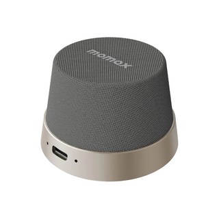 Momax 摩米士 1-Vibe Go 迷你磁吸支架無線音箱 藍牙5.3 IPX6防水 TWS立體聲, 鈦金
