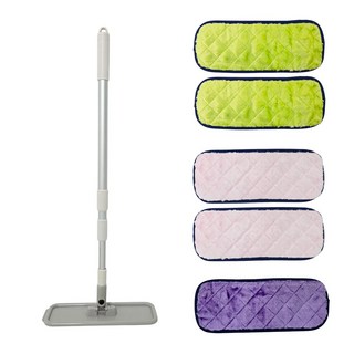 奇妙無塵拖把，伸縮桿設計，180度旋轉拖把頭，輕鬆清潔地板污垢，居家清潔好幫手, 1套