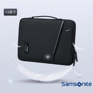 Samsonite 新秀麗 13吋 14吋 筆電包 電腦包 筆記型電腦手提包 肩背包 喵之隅, 黑色(宅配可貨到付款), 1個