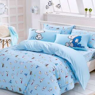 奧斯汀 史努比SNOOPY111床包組 小夥伴兩用被床包組 100%美國棉