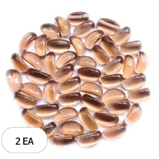 아쿠아비 유리구슬 투명 돌 1kg, 브라운, 2개