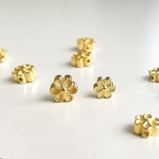 미라클스톤 실버925 골드 행운 꽃 플라워참, 6mm