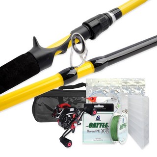 [초보 환영] 999피싱 쭈꾸미 낚시 풀세트 쭈갑전용 선상 낚시대 베이트릴, 1.65M, 좌핸들 (레드)